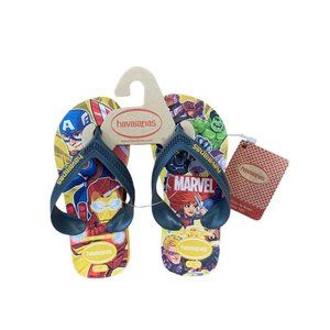 10c Havaianas Youth Marvel Comics Orange Citrus Flip Flops Sandals New